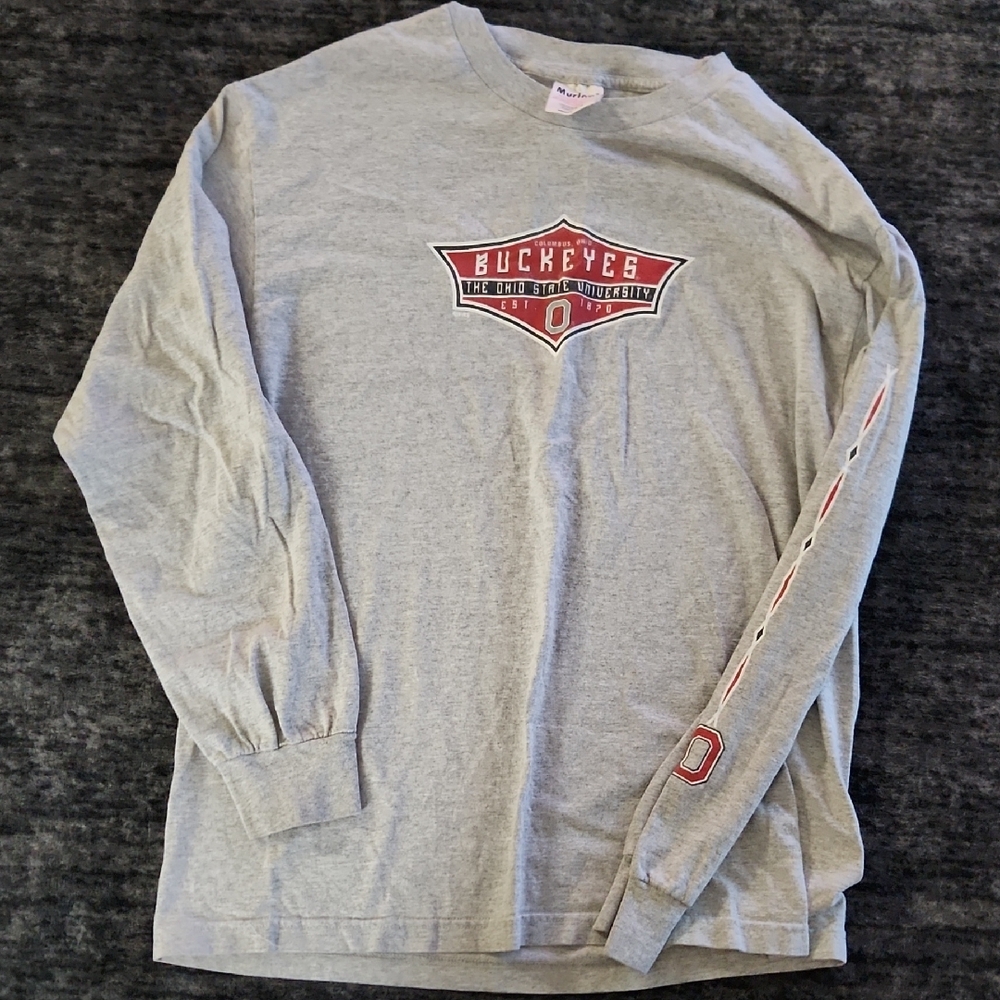 Gray Long Sleeve Ohio State Buckeys Tee